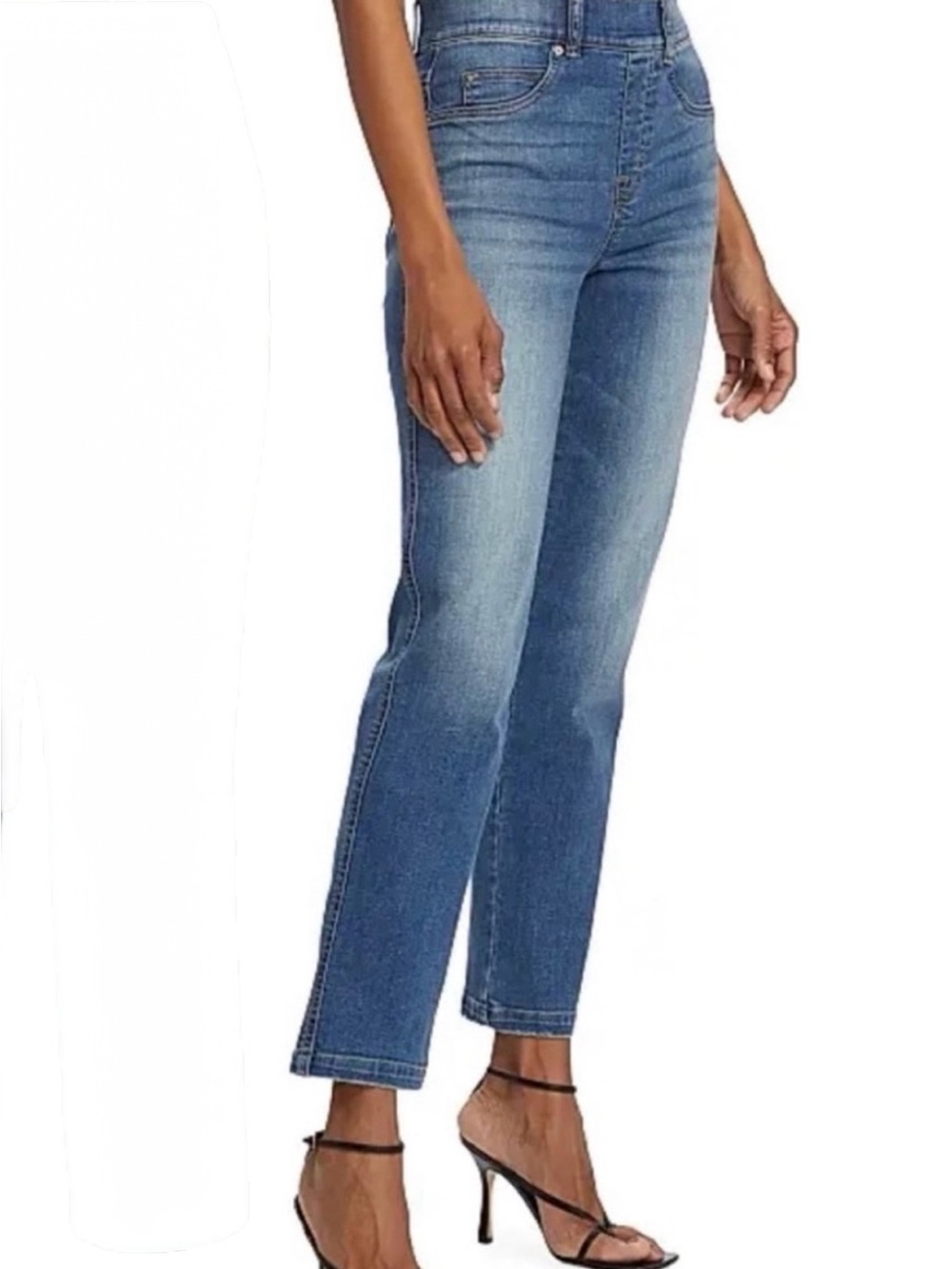 SPANX Pull-On Jeans Ankle Straight Leg Blue size Medium - Picture 12 of 12